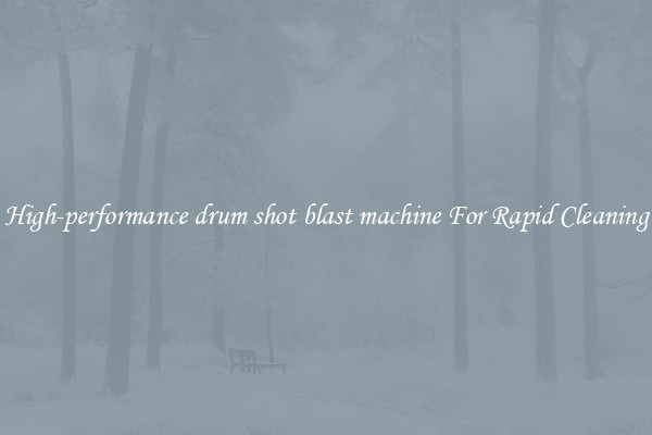 High-performance drum shot blast machine For Rapid Cleaning