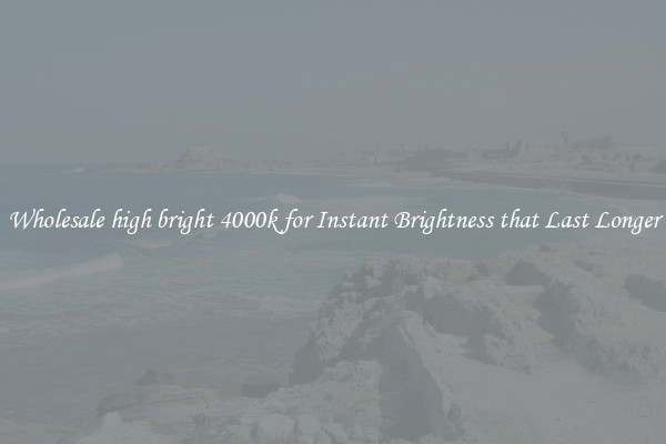 Wholesale high bright 4000k for Instant Brightness that Last Longer
