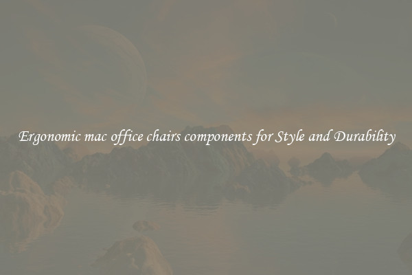 Ergonomic mac office chairs components for Style and Durability