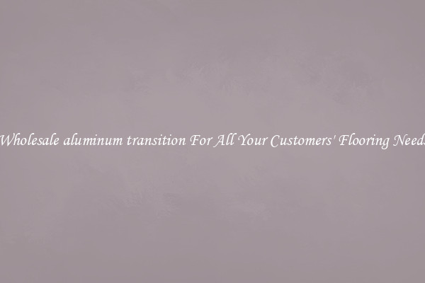 Wholesale aluminum transition For All Your Customers' Flooring Needs