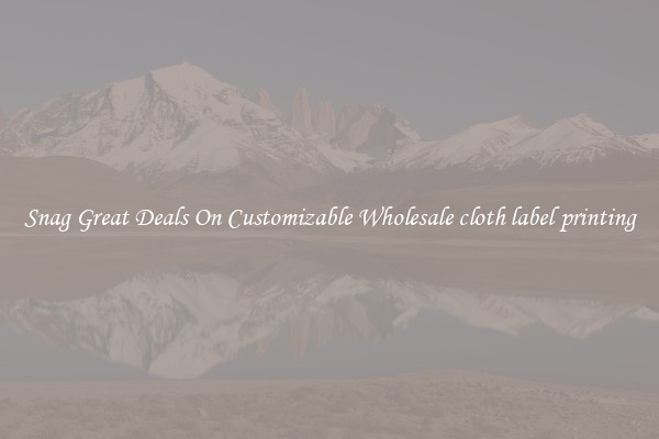 Snag Great Deals On Customizable Wholesale cloth label printing