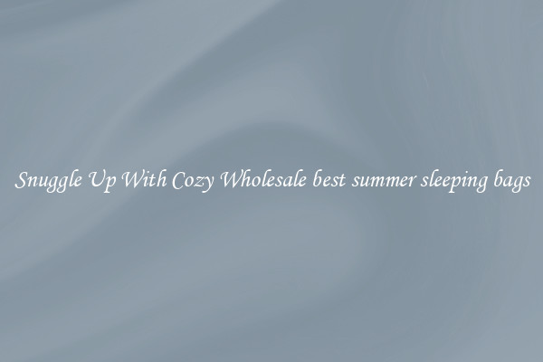 Snuggle Up With Cozy Wholesale best summer sleeping bags