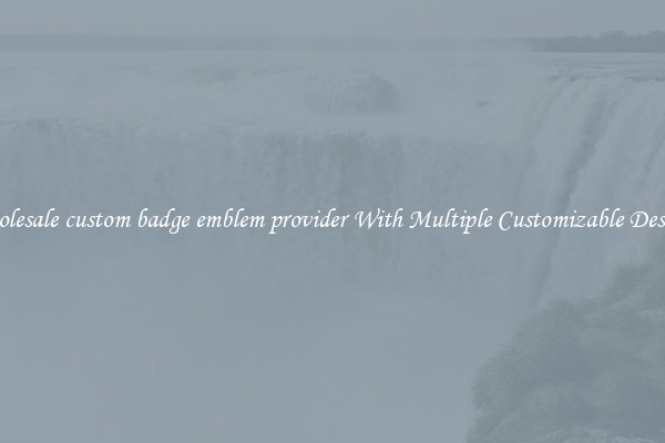 Wholesale custom badge emblem provider With Multiple Customizable Designs