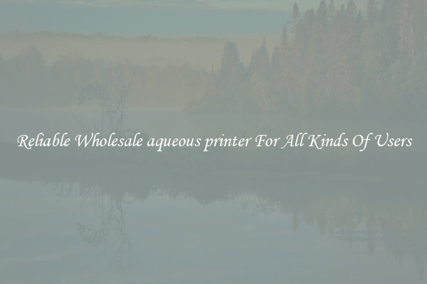 Reliable Wholesale aqueous printer For All Kinds Of Users