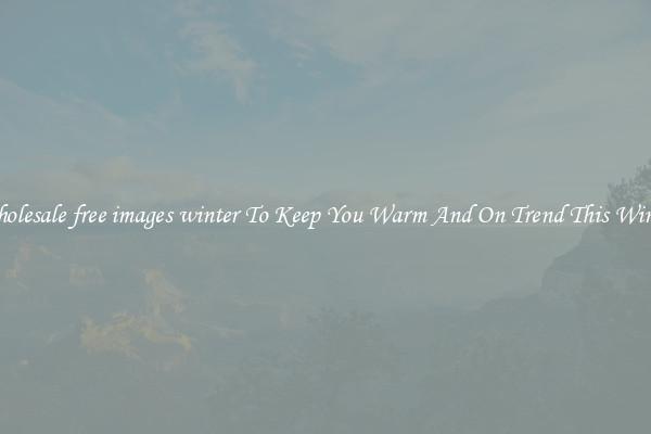 Wholesale free images winter To Keep You Warm And On Trend This Winter