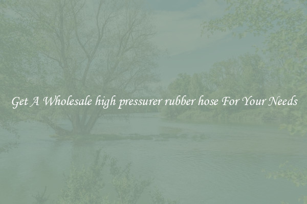 Get A Wholesale high pressurer rubber hose For Your Needs